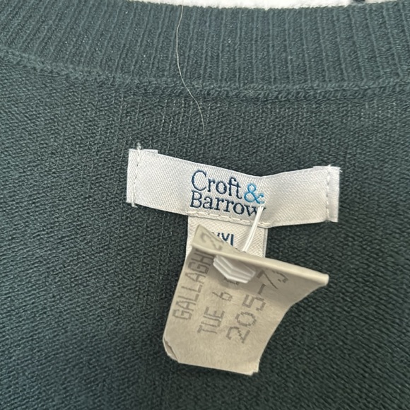 Hunter Green v neck sweater - Picture 3 of 3